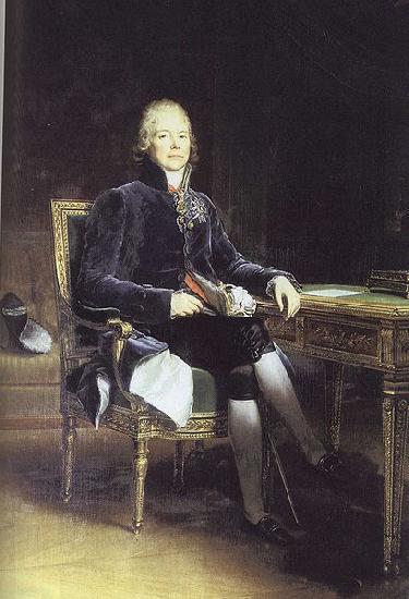 Francois Pascal Simon Gerard Portrait of French stateman Charles Maurice Talleyrand Sweden oil painting art